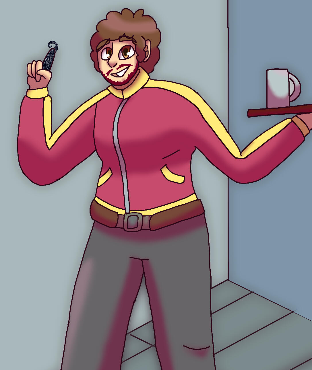 Art of Mike from Osha-Cafeteria-Worker, by the mod of Osha-Janitor